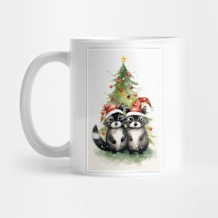 Christmas raccoons Mug